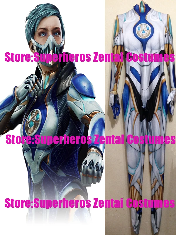 Костюм для косплея Mortal Kombat frost костюм из высококачественного спандекса с 3D