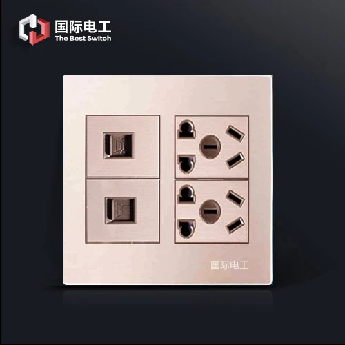 Drawing power panel wall switch socket 120 gold Phone Computer tin | Обустройство дома