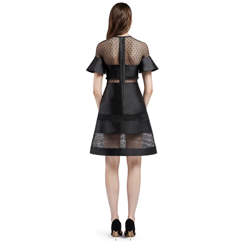 2017 Brand Summer Cute Dress Women Retro Lace Mini Party Sexy High Waist A Line Tunique Dresses Vestidos Female QWC0251-5 |