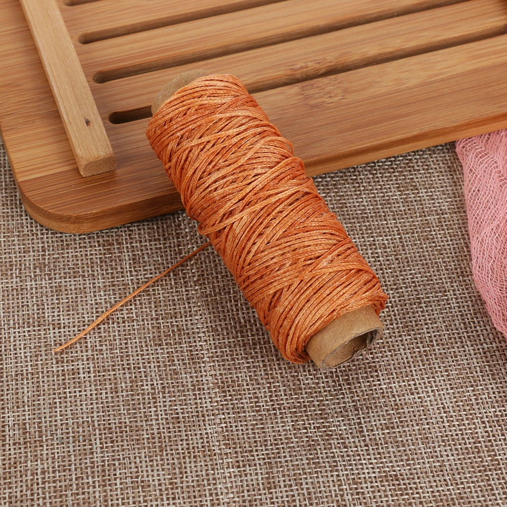 50 м прочный 150D кожаный вощеный шнур нить DIY инструмент для рукоделия ручная строчка нить плоская Вощеная швейная линия Швейные аксессуары