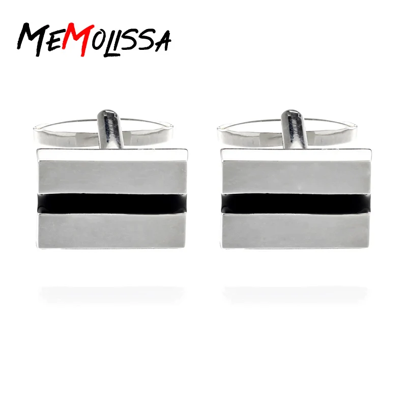

MeMolissa 2018 New Arrival fashion men's cufflinks rectangle shape business cuff links men Jewelry