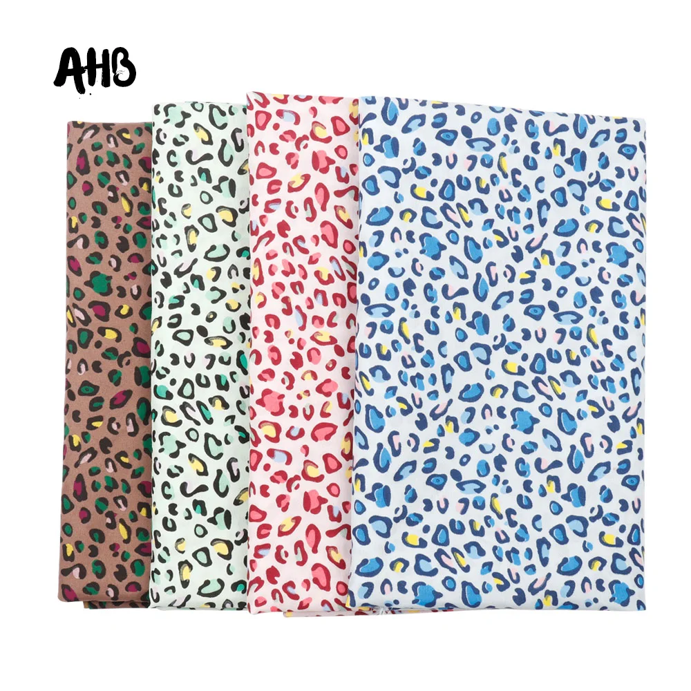 AHB леопардовая ткань с принтом мягкие стеганые ткани сделай сам куклы модные