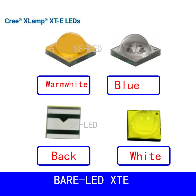 5x 5W Cree XTE XT-E High Power LED Emitter Diode White/Warm White/Neutral Royal Blue | Bulbs &amp Tubes