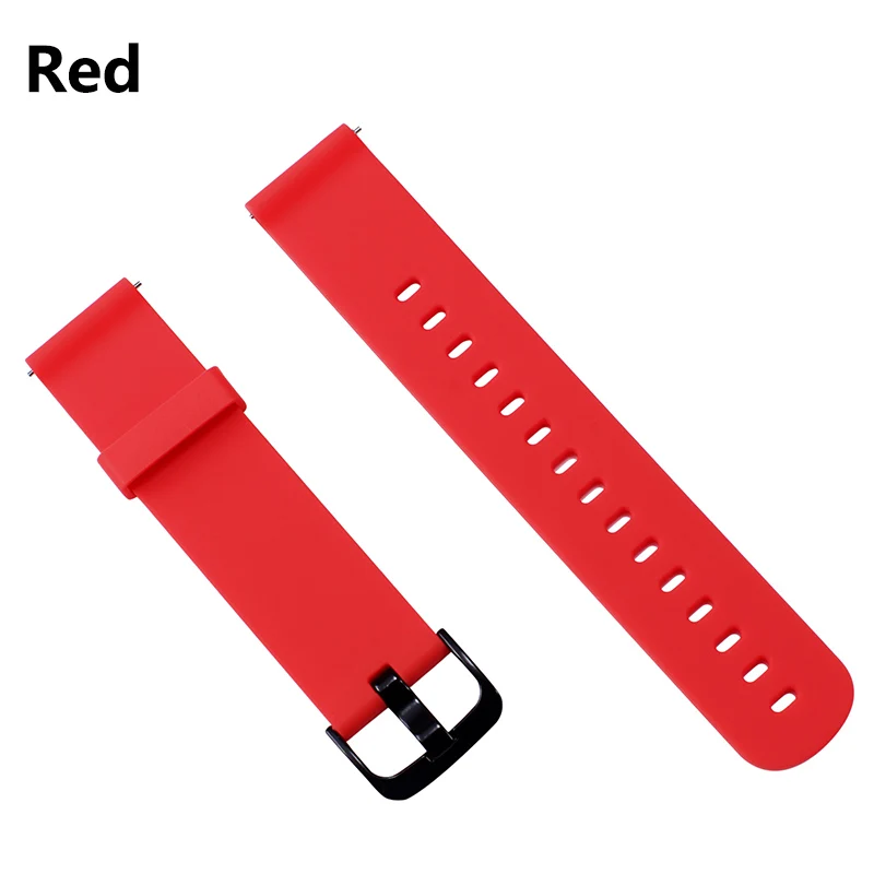 BOORUI силиконовый ремешок для huami Amazfit Bip PACE Lite Smartwatch Браслет умные часы аксессуары с модными цветами - Цвет: Red
