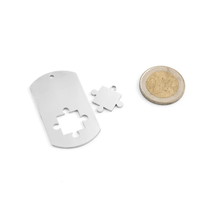 Пустые пазлы из 100% нержавеющей стали подвесная подвеска персонализированные