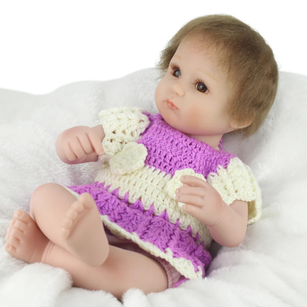 NPKDOLL 16 дюймов силиконовая кукла для новорожденной девочки милые игрушки Мягкая