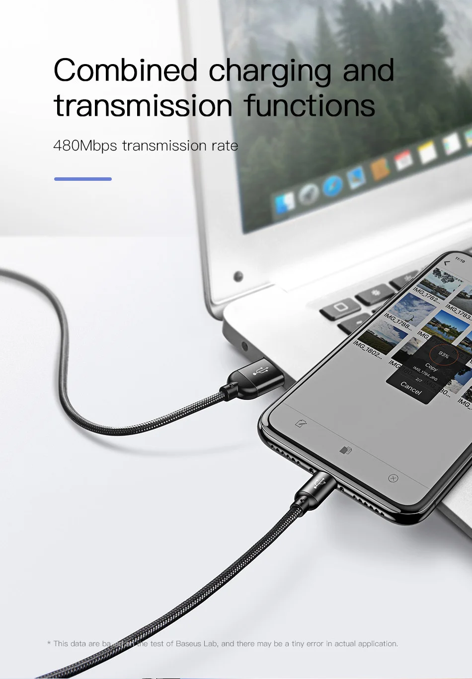 Baseus 3 в 1 USB кабель для iPhone samsung Xiaomi мульти Быстрая зарядка зарядное устройство usb type C type-c Micro USB кабель для мобильного телефона