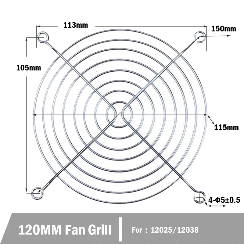 120MM Fan Grill 10 шт. защита вентилятора охлаждения металлическая решетка крышка вентилятора компьютера 30 мм 40 мм 50 мм 60 мм 70 мм 80 мм 90 мм 120 мм 135 мм 140 мм 170 мм 200 мм - Цвет лезвия: 120MM Fan Grill