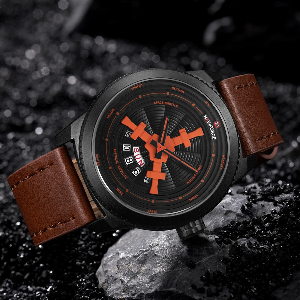 Новинка 2020 Брендовые Часы NAVIFORCE мужские Модные Повседневные спортивные часы с