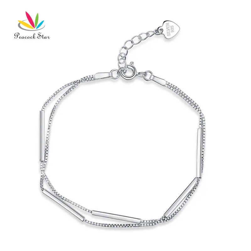 

Peacock Star Solid 925 Sterling Silver Bracelet Dangle Fashion Bridesmaid Wedding Gift CFB8020