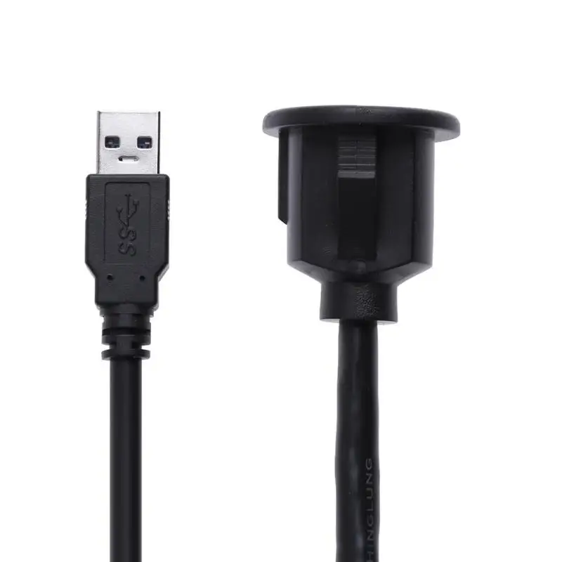 1 м/3 3 фута USB3.0 A Male to Female Black Single Port Flush Mount автомобильный Удлинительный кабель для