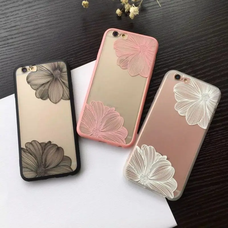 Ретро Кружева Телефон Case Для iphone 7 для iPhone Plus 6 s Плюс Роскошный Цветок Лотоса