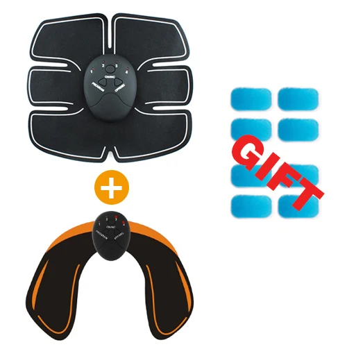 Синий Abdominal Muscle Trainer Training Apparatus EMS Muscle Stimulator Belt Fitness Massager Body Slimming Shaper Machine Fat Burning - Цвет: Синий