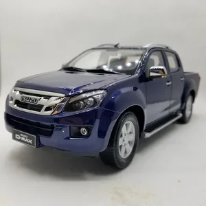 Литая модель 1:18 для грузовика ISUZU D-MAX, голубой пикап из сплава, игрушечный автомобиль, миниатюрная Коллекционная модель, подарки, грузовик D MAX DMAX