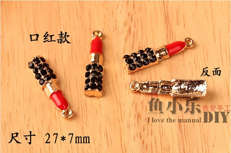 Personalized jewelry accessories diy lips lipstick perfume bottle alloy hair hairpin material oil drop charm | Украшения и