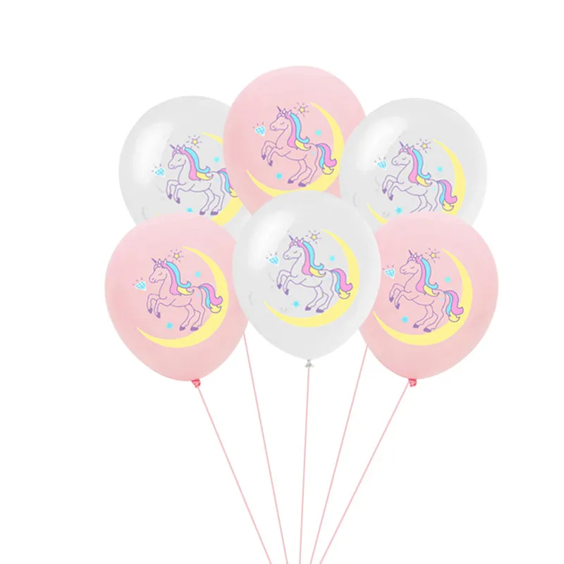 Chicinlife 10Pcs Unicorn Confetti Latex Balloons Happy Birthday Party Decoration Baby Shower Kids Wedding Supplies | Дом и сад