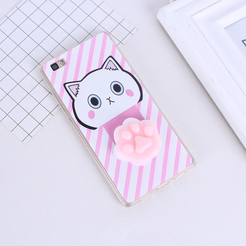 Silicon for huawei p10 lite case 5.2 inch Fashion Squishy Soft Cat Bear p8 2017 Y5ii Y6 II Compact mini |