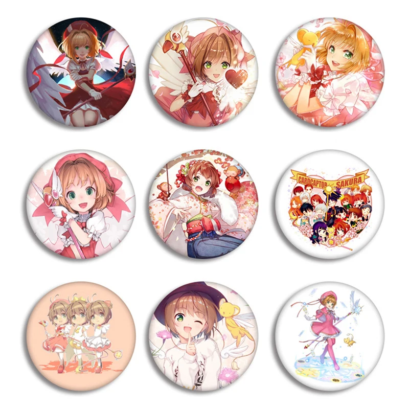 Аниме карты Captor Sakura Косплей значок Мода Мультфильм LI SYAORAN Брошь булавка ювелирные