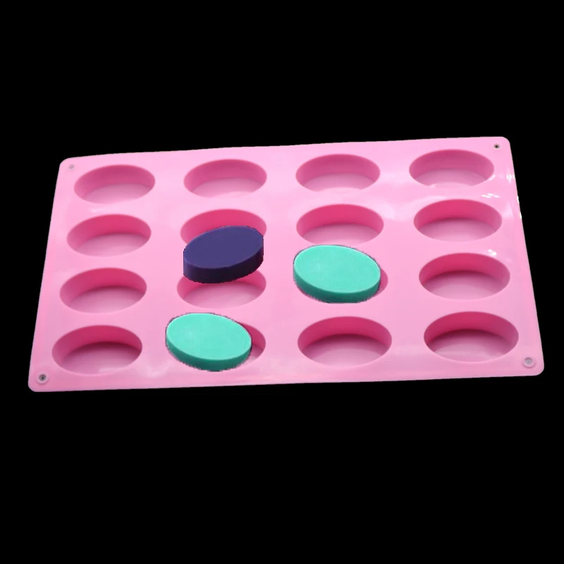 Силиконовая форма для натурального мыла 16 овальных кружевных тортов и пирожных