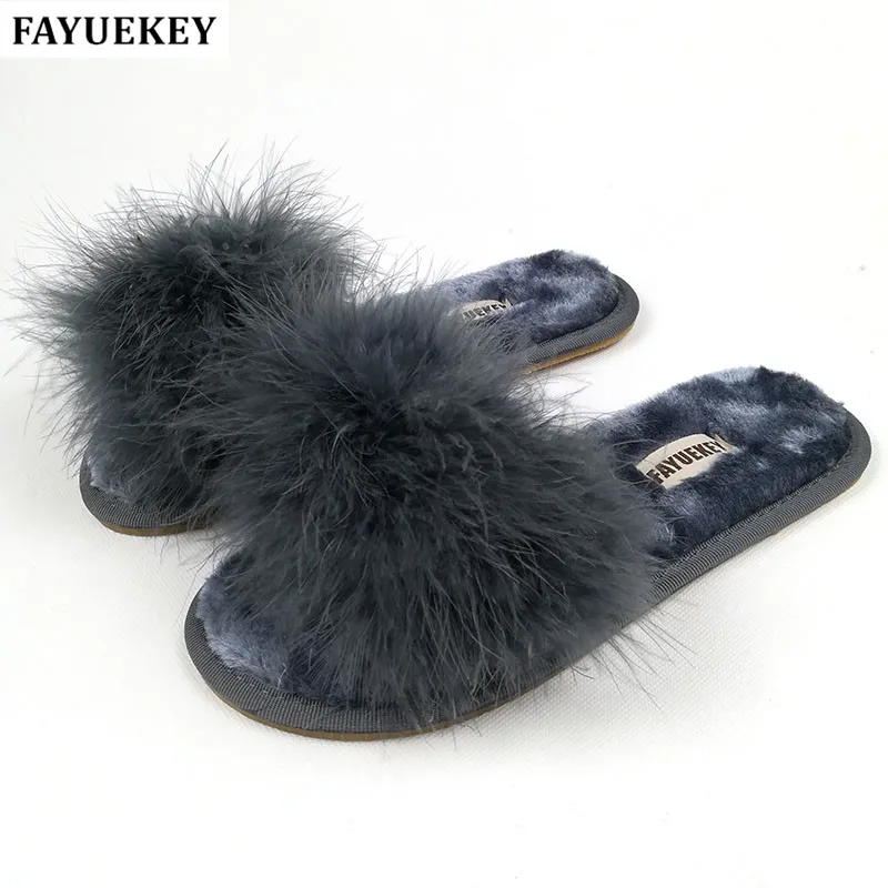 FAYUEKEY/Новинка года; сезон весна-лето-зима; Домашние хлопковые плюшевые меховые тапочки; женские домашние тапочки; обувь на плоской подошве для спальни;