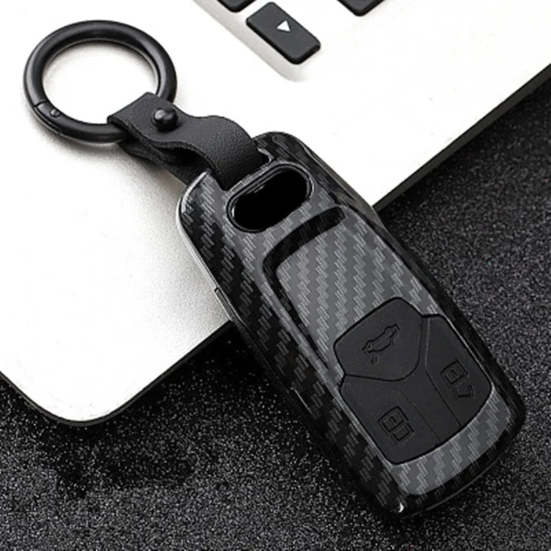 

Car Styling Smart Car key Cover Case holder For Audi A4 New A4L A5 A6L QT S5 S7 Q7 TTS Auto Protection Key Shell Accessories