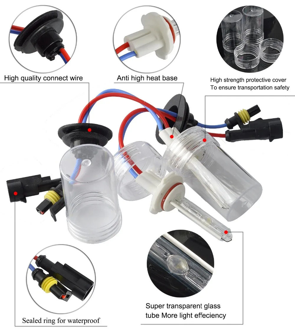 Taitian 2Pcs 150W Halogen Xenon lights bulb h11 h1 Hid 12V h7 Car lamp ballast h4 bi xenon projector kit H3 9005 HB3 9006 HB4 | Автомобили