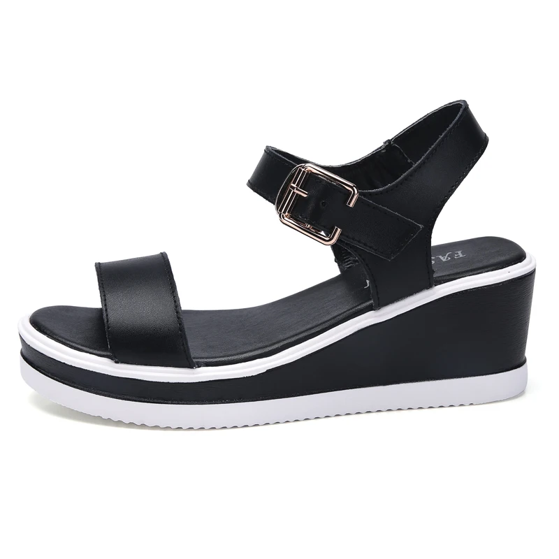 Сандалии WSH3222 женские на платформе босоножки танкетке открытый носок высокий