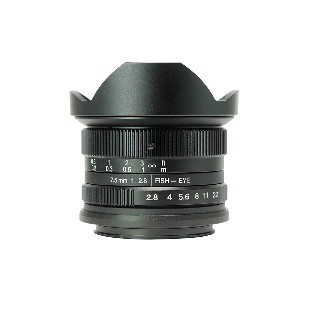 7artisans 7,5 мм f2.8 рыбий глаз 180 APS-C руководство установленные премиальные линзы для E Mount sony Canon EOS-M Mount Fuji FX Mount