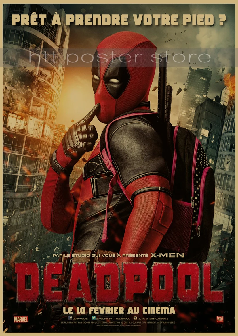 A020 Постеры Дэдпул супергерой Marvel Meng дешевые декоративные наклейки Ryan Reynolds фильмы и видео картины - Цвет: A020