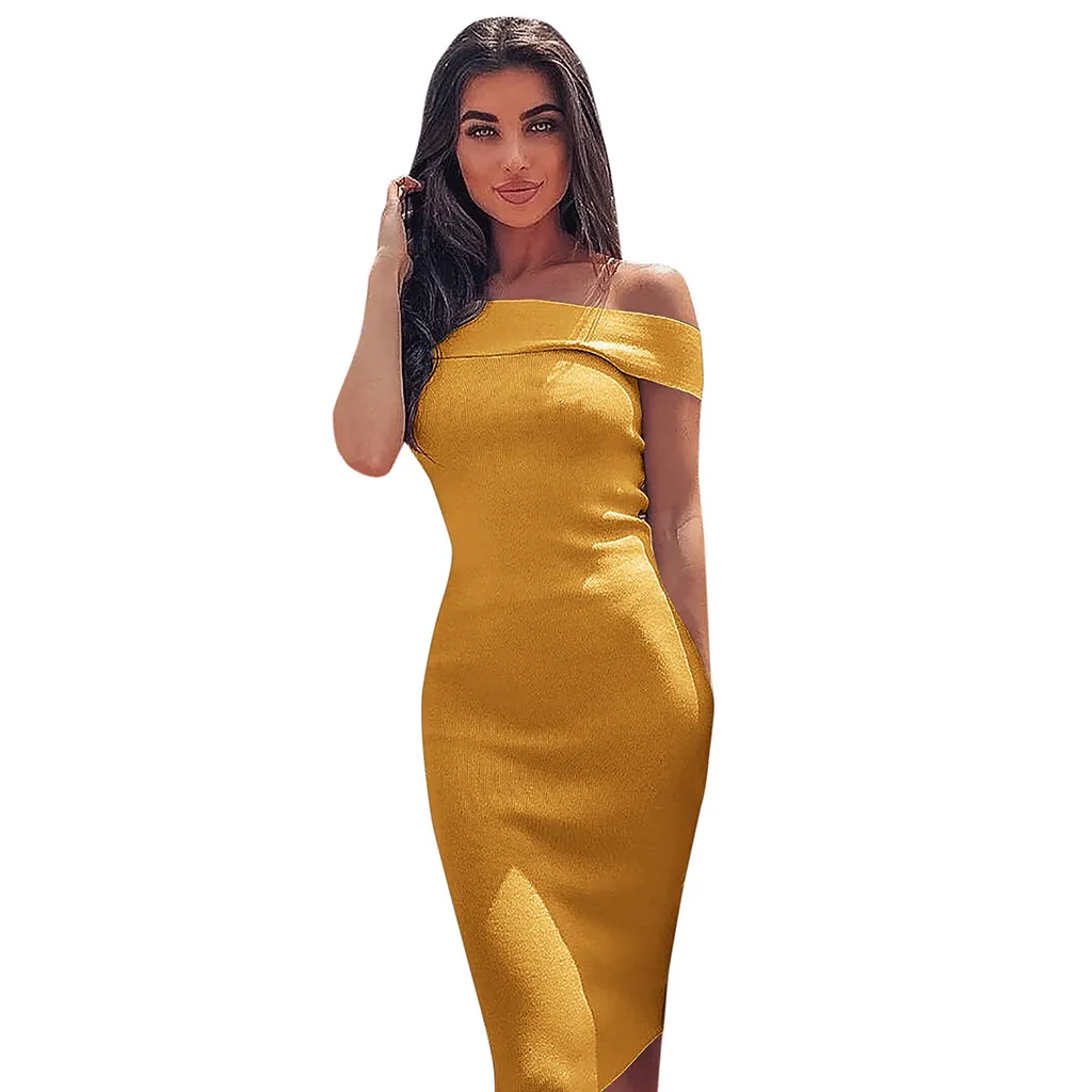 Без бретелек ремень Bodycon Твердые платья элегантные женские женское летнее без