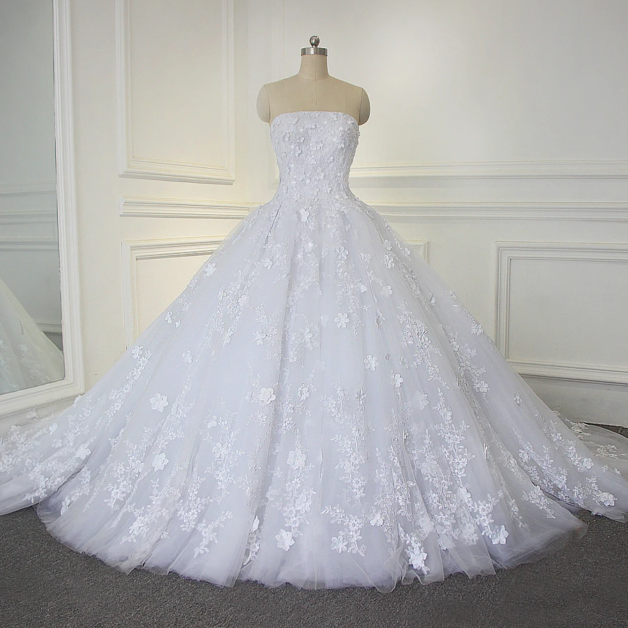Бальное платье свадебное 2019 Amanda Novias реальные фотографии с длинным шлейфом|gown