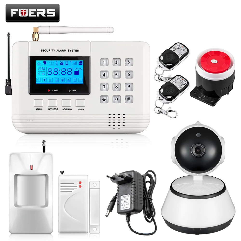 Fuers Q2 Беспроводной GSM сигнализация с PIP датчики движения 720 P Wi Fi Камера охранной