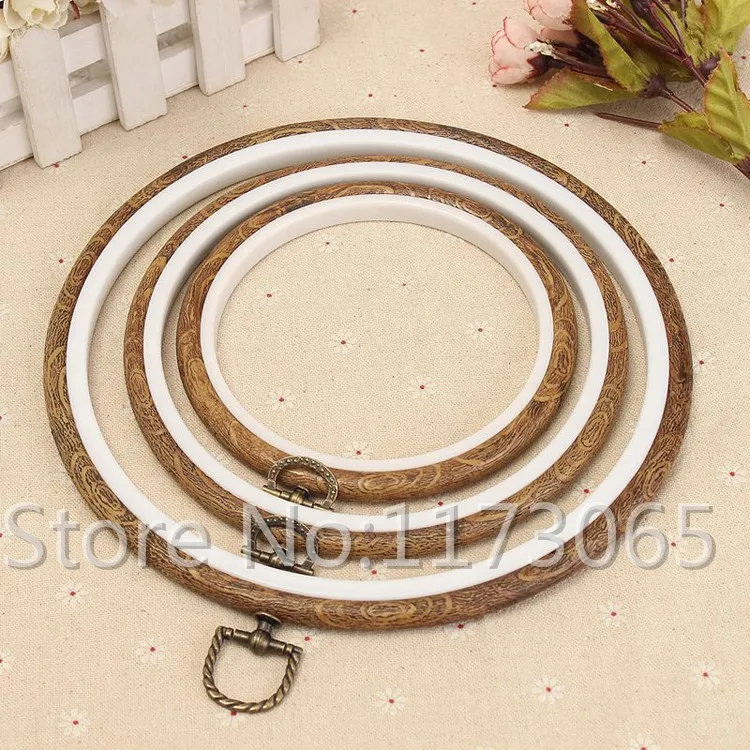 Обруч для вышивки деревянный и пластиковый круглая петля трех размеров