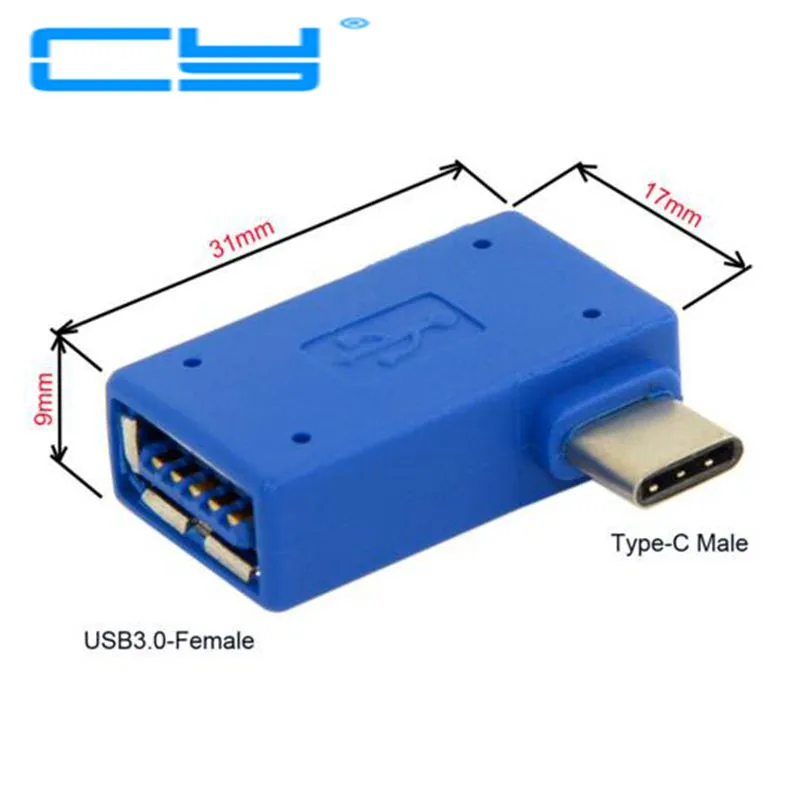 Прямоугольный 90 градусов USB 3 1 type c C Type папа к 0 A Женский OTG адаптер Коннектор