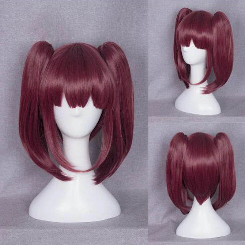 Anime THE IDOLM CINDERELLA GIRLS Ogata Chieri Cosplay 35cm Clip Ponytails Synthetic Hair Wig for Women Girls Costume + Cap | Тематическая
