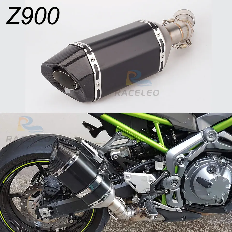 Z900 мотоцикл глушитель со средней трубой z900 модифицированный труба без шнуровки