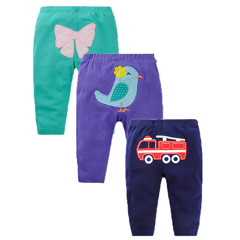 3 шт./Лот Детские хлопковые брюки с мультяшным рисунком|Брюки| |