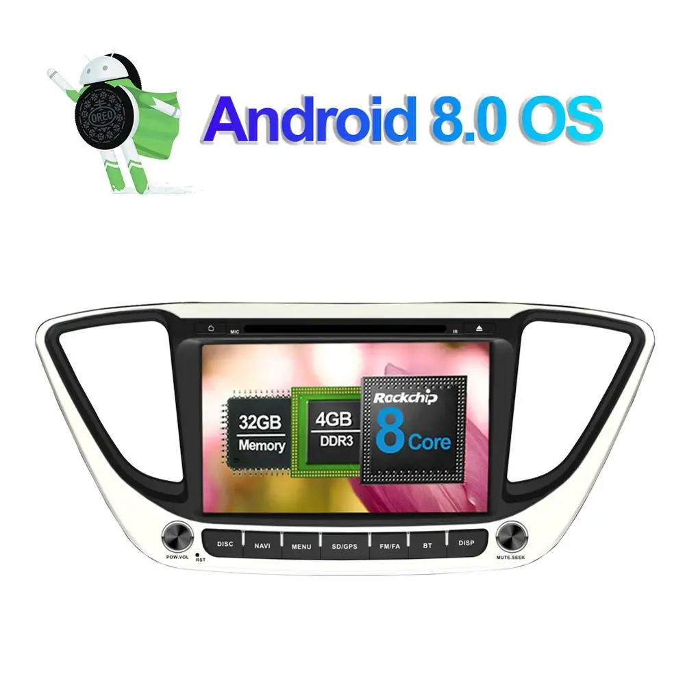 8 ''Android 0 Восьмиядерный 4 Гб RAM автомобильный Радио стерео головное устройство
