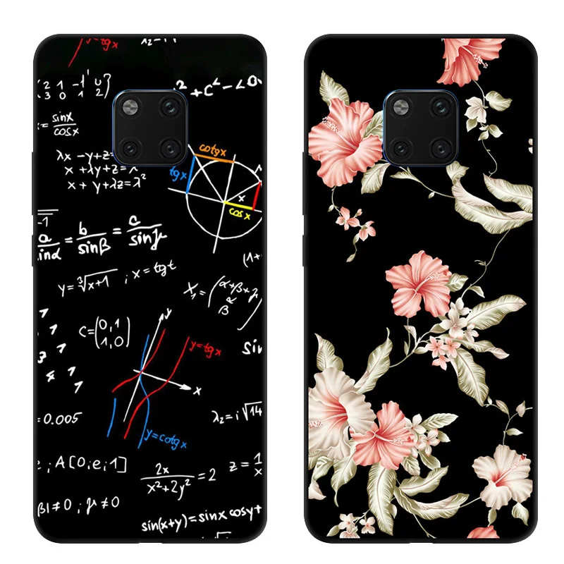 Силиконовый чехол с цветочным рисунком для Huawei Mate 20 Pro мягкий 6 39 дюйма 20Pro