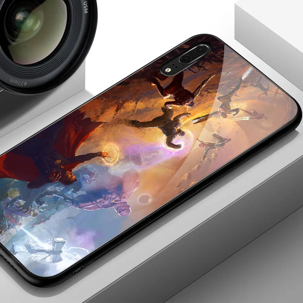 Для huawei Honor 8x чехол Мстители конец игры стеклянный чехол задняя крышка для huawei Honor 9 10 v9 v10 9i lite v20 play note 10 magic 2