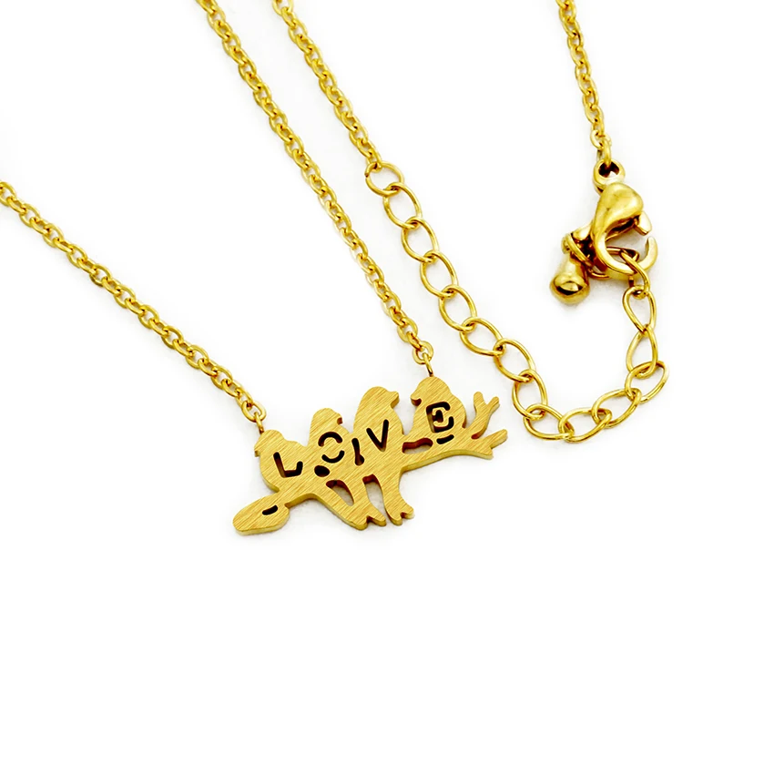 Ожерелье Птица на ветке из нержавеющей стали|bird on branch|fashion chokerf letter |