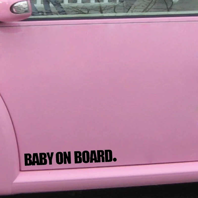 

YJZT 15.3cm*2cm Baby On Board Creative Waterproofing Vinyl Car Sticker Decals Black/Silver C10-00051