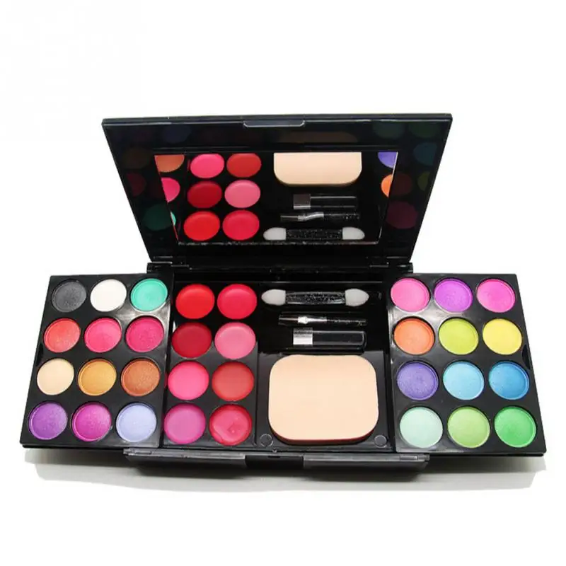 Женский набор для макияжа 2 4 Цвета Палитра теней + цвета Румяна 6 Блеск губ 3