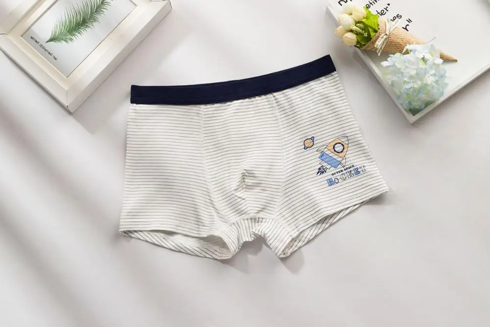 3 шт./лот органическое хлопковое нижнее белье для мальчиков однотонные детские