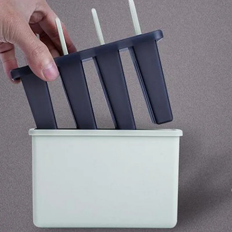 4 ячейки DIY льда популярные производители пищевой PP форма для мороженого лоток для мороженого летняя прохладная форма мороженое на палочке с основанием лоток и палочки