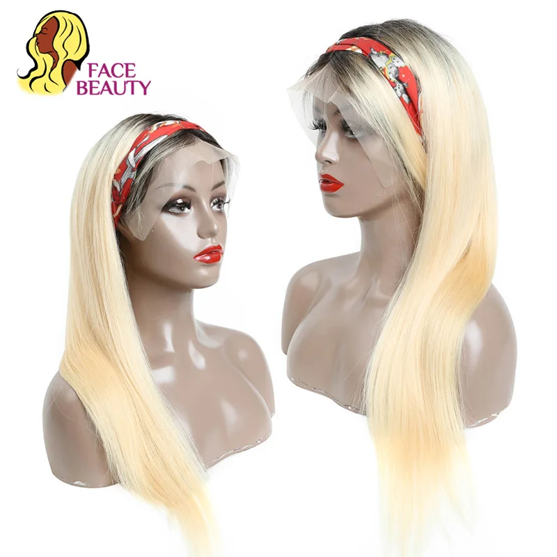 Facebeauty 150% плотность 1B613 Remy Weft парик кусок Европейский русский блонд Омбре