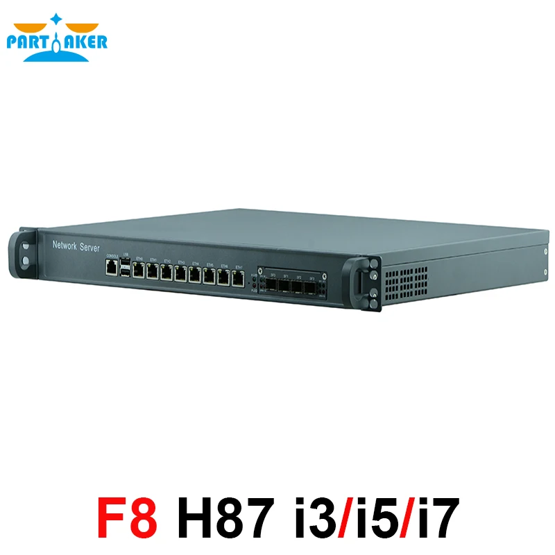 Сетевой сервер безопасности 1U брандмауэр ПК с 8 портами гигабитная lan 4 SPF Intel Core i5