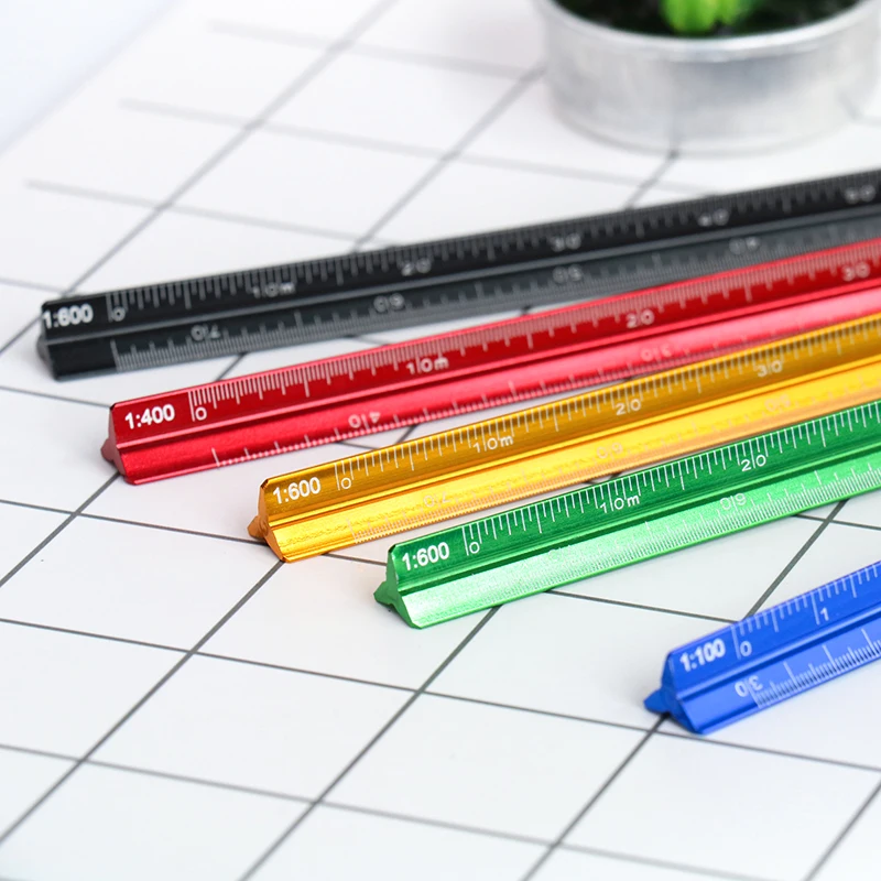 

KACY 1PC 30cm proportional scale Architect plastic Three-square Triangular Scale Ruler