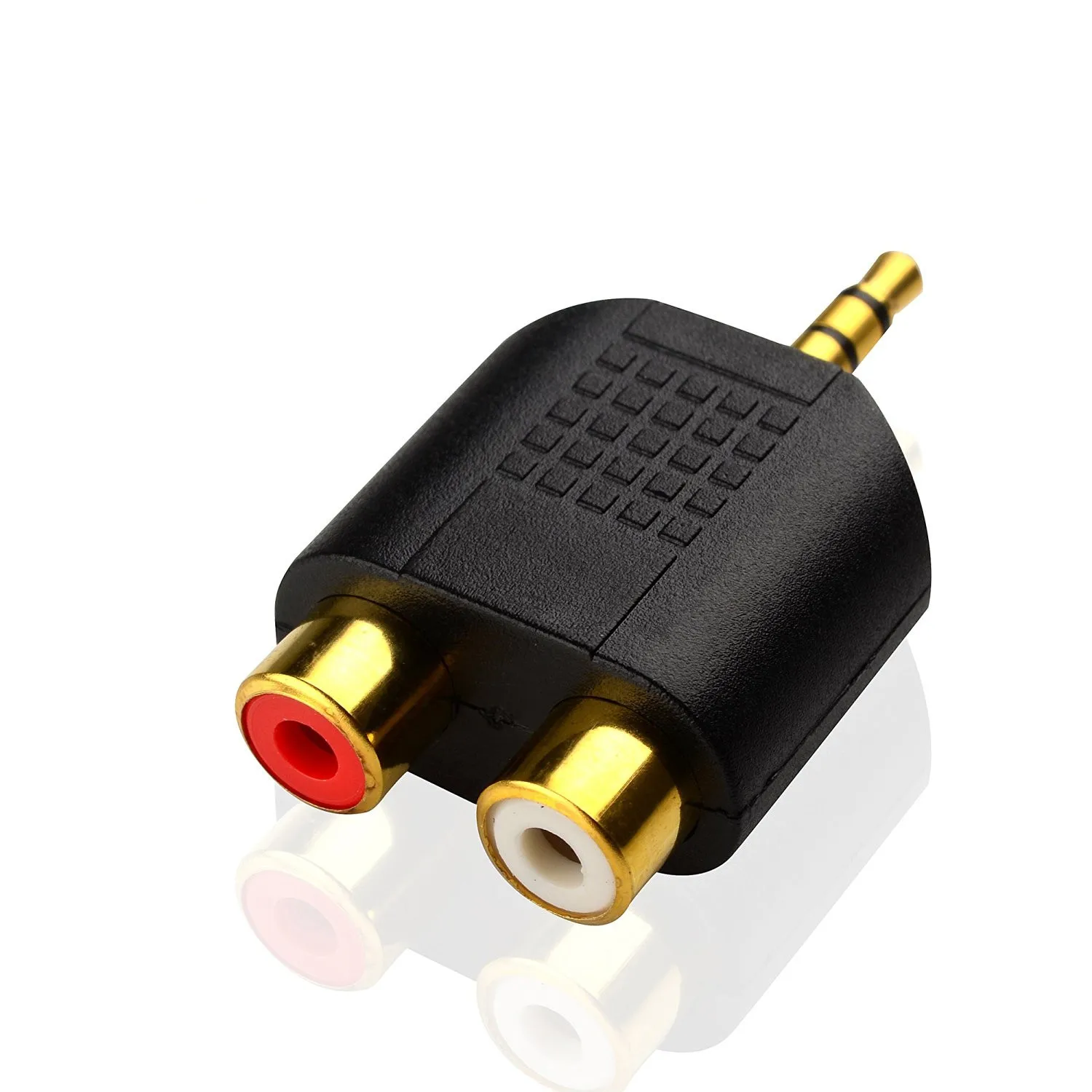 Позолоченные 3 5 мм стерео до 2 RCA фотовспышки|stereo adapter|stereo 3.5mm3 5mm adapter |