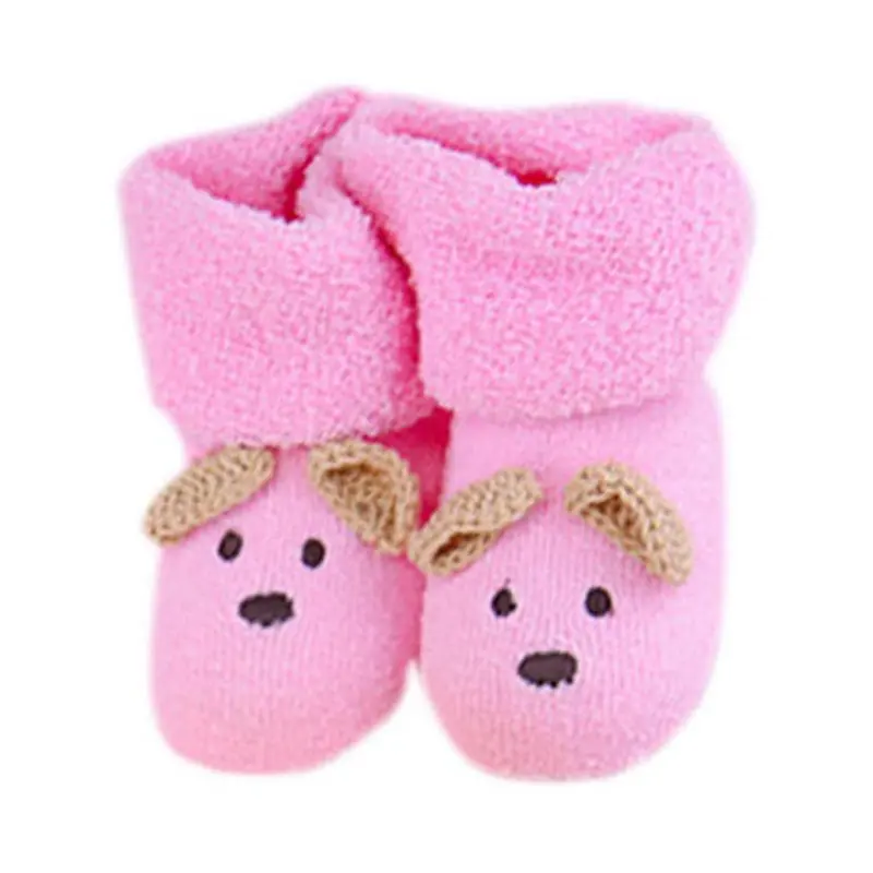 Теплые носки для новорожденных унисекс с милым медведем маленьких мальчиков и